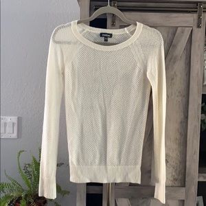 Bebe Long Sleeve Holey Sweater